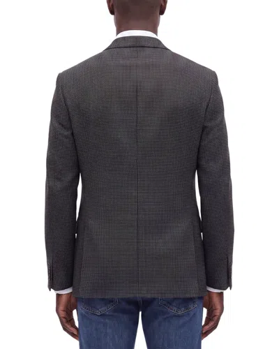 Corneliani Cc Collection Virgin Wool Checked Jacket In Black