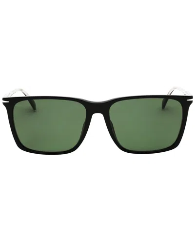 David Beckham Rectangular Men's Sunglasses - Db 1145/g/s In Green