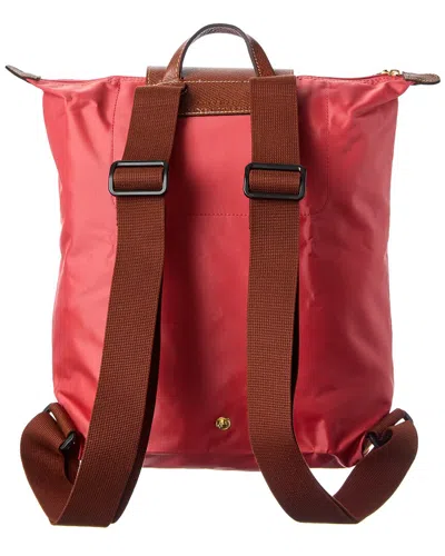 Longchamp Le Pilage Canvas Backpack In Red