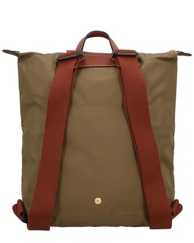 Longchamp Le Pliage Original Medium Canvas Backpack In Green