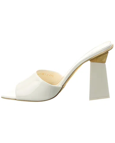 Valentino One Stud 105 Patent Sandal In White