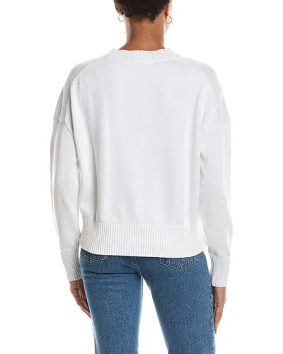Rd Style Nelkin Long Sleeve Crewneck Pullover In White