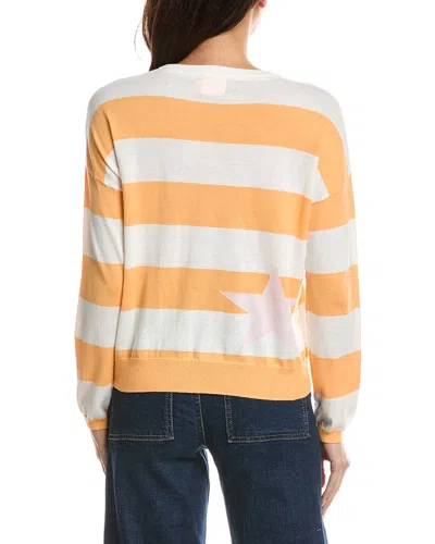 Wispr Stripe Star Sweater In White