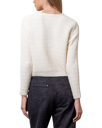 Moon River Long Sleeve Pullover Sweater In White