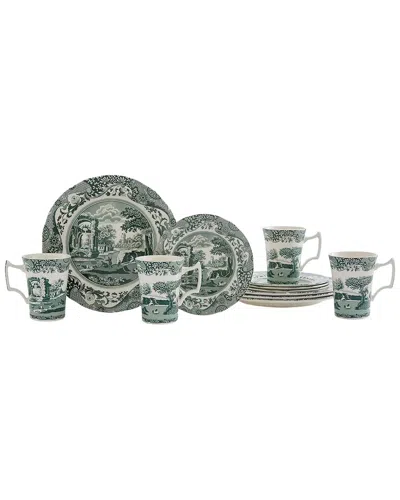 Spode Green Italian 12pc Dinnerware Set In Green