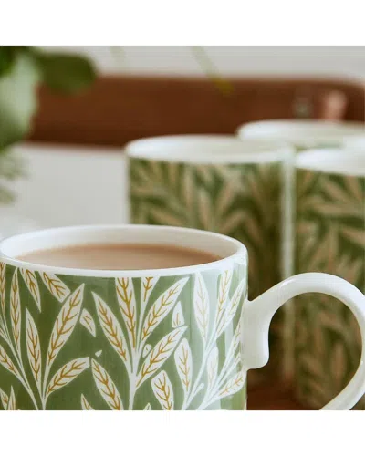 Spode Mug, 12 oz (willow Bough) In Green