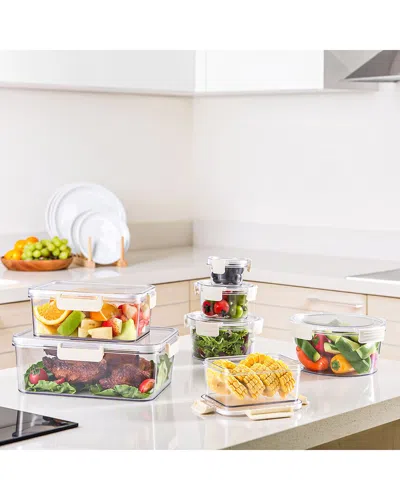 Sorbus 3-pack Rectangular Stackable Food Storage Containers In Transparent