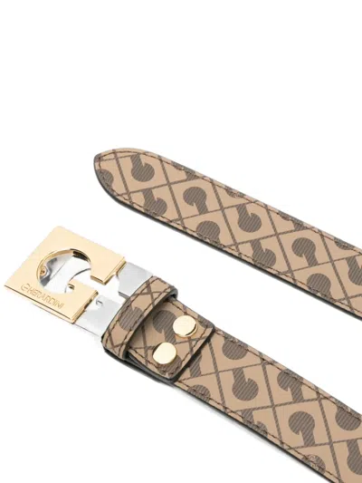 Gherardini Millerighe Monogram Logo-buckle Belt In Multi