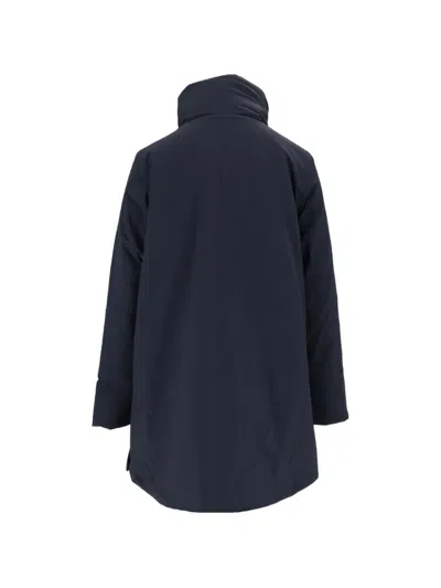 K-way Marla St Warm Logo-patch Parka Coat In Blue