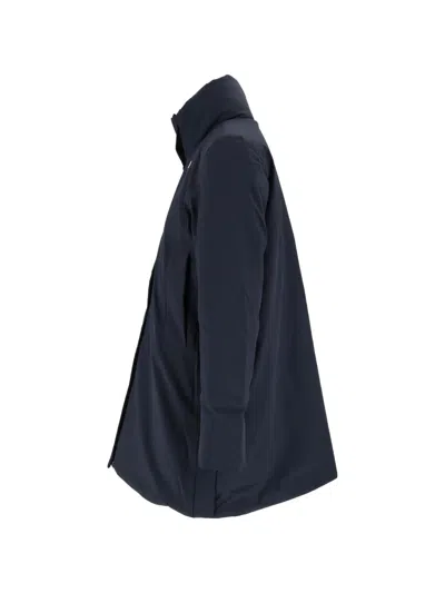 K-way Marla St Warm Logo-patch Parka Coat In Blue