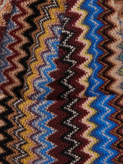 Missoni Zigzag Patterned Knitted Hat In Multi