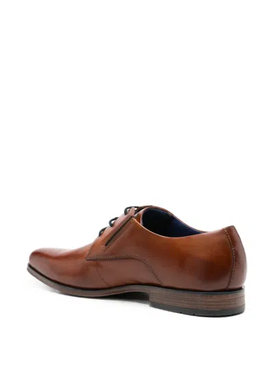 Bugatti Logo-plaque Elasticated-insert Derby Shoes In Brown