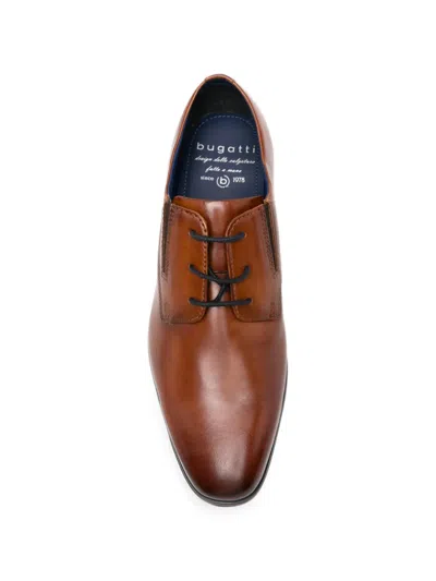 Bugatti Logo-plaque Elasticated-insert Derby Shoes In Brown