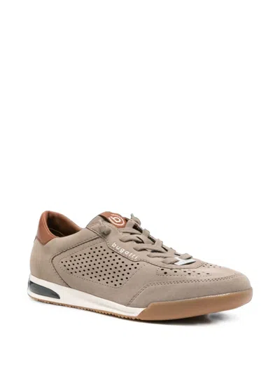 Bugatti Perforated Panel Sneakers In Brown
