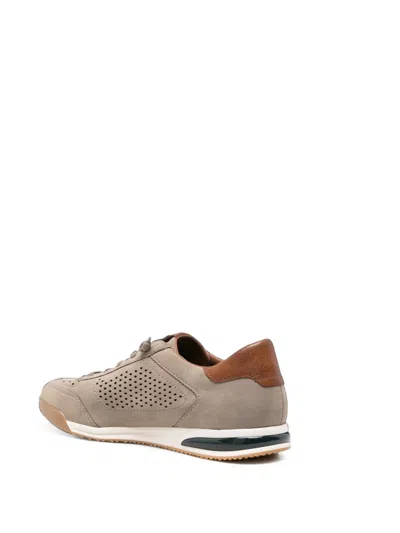 Bugatti Perforated Panel Sneakers In Brown