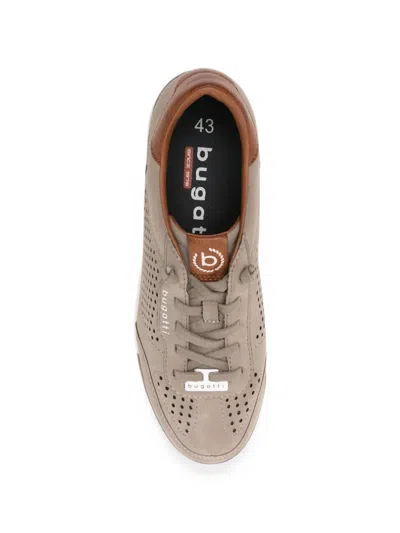 Bugatti Perforated Panel Sneakers In Brown
