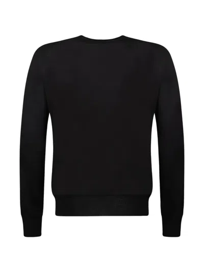 Gran Sasso Man Sweater Midnight Blue Size 44 Virgin Wool In Black
