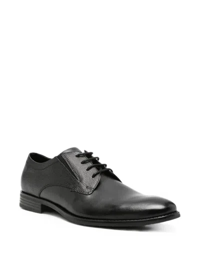 Bugatti Textured-panel Leather Derby Shoes In Multi