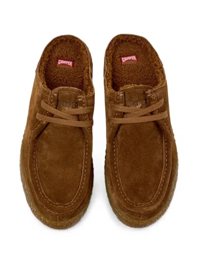 Camper Peu Terreno Suede Mules In Multi