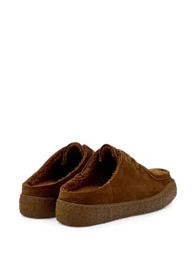 Camper Peu Terreno Suede Mules In Multi