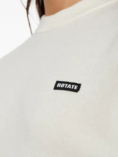 Rotate Birger Christensen Oversized Knit Pullover White In White