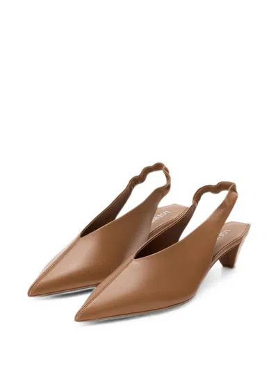 ORIGAMI CUBIC SLINGBACKS IN LAMBSKIN