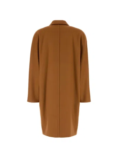 Mmc Studio Mastro Double-breasted Coat In Brown