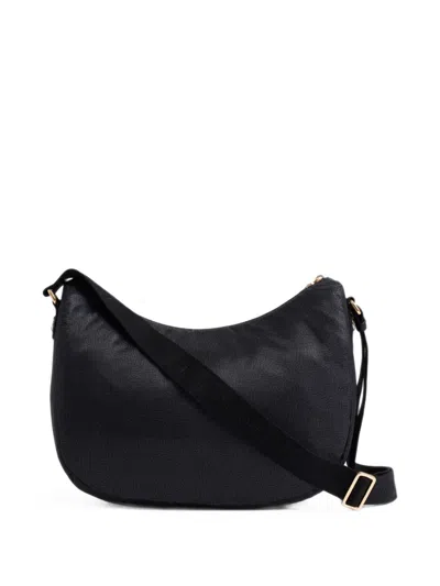 Borbonese Graffiti-print Shoulder Bag In Black