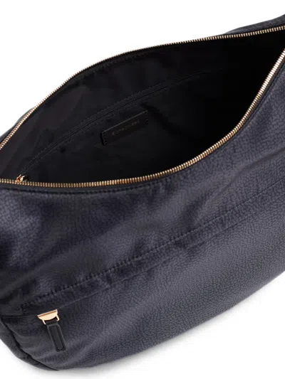 Borbonese Graffiti-print Shoulder Bag In Black