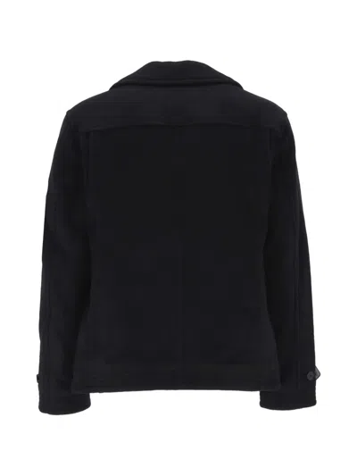 Murphy & Nye Double-breasted Peacoat In Black