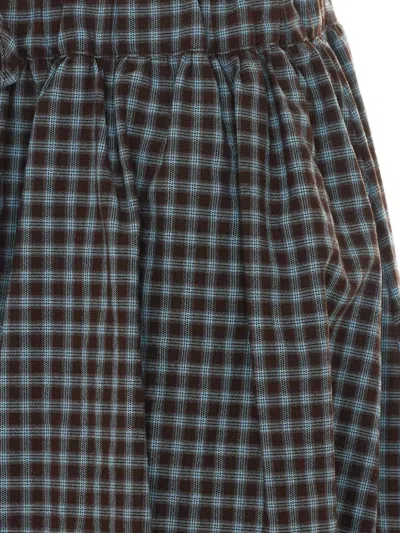 Eleh Check-pattern Balloon-motif Mini Skort In Multi
