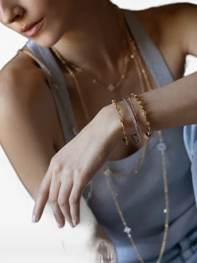 Robinson Pelham Uno Diamond Bangle In Pink