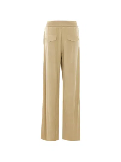 Eleh Elasticated Drawstring Track Pants In Brown
