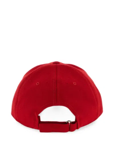 Ballantyne Baseball Cap With Monogram Patch In Red
