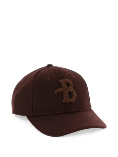 Ballantyne Monogram Patch Cap In Brown