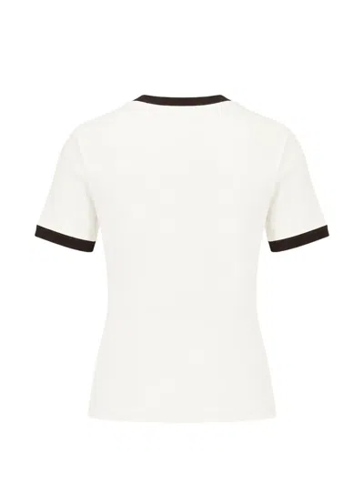 Samsoe & Samsoe Sabond Ss 15318 Logo-print Ringer T-shirt In White