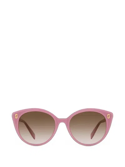 Marc Jacobs Double J Round-frame Sunglasses In Pink