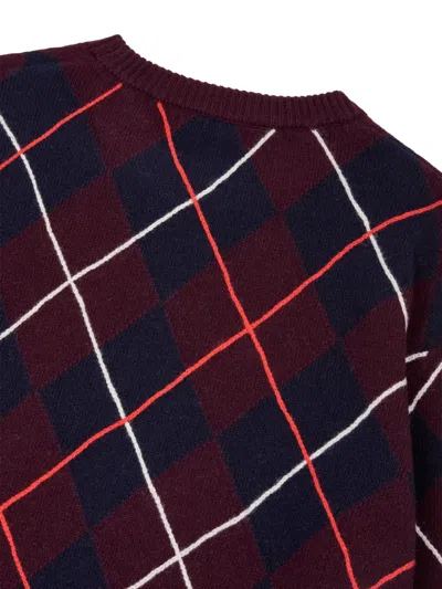 Tomboy Argyle-pattern Sweater In Brown