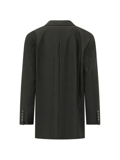 Le Sully Studio Double-breasted Oversize Blazer In Black