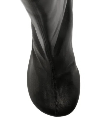 Plan C Pointed-toe Leather Boots In Black