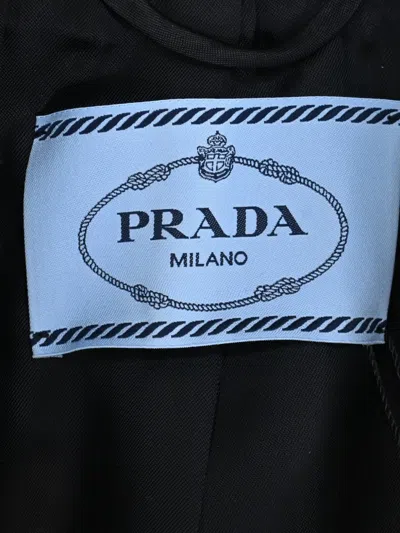 Pre-owned Prada Herringbone Single-breasted Blazer In Grey