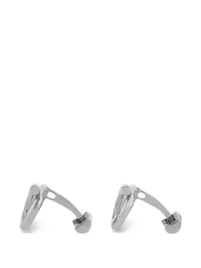 Ferragamo Silver Brass Accessory In Metallic