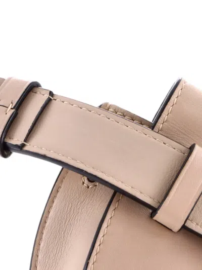 Pre-owned Loewe Gate Leather Mini Belt Bag In Neutrals