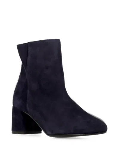 Status Block-heel Ankle Boots In Blue