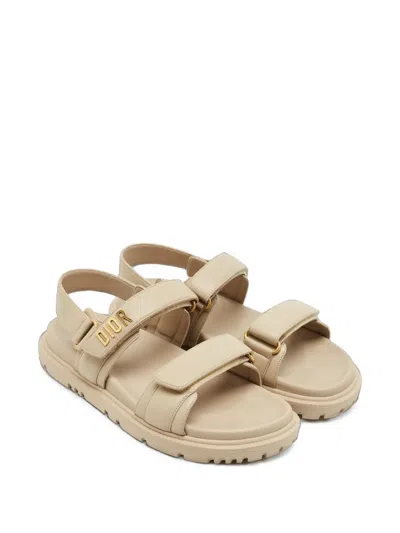 Pre-owned Dior Act Slingback Sandals In Neutrals