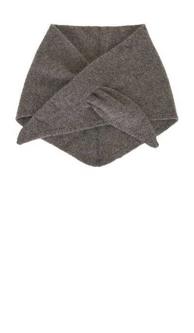 Hat Attack Triangle Knit Scarf In Grey