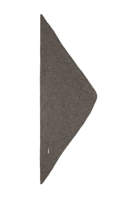 Hat Attack Triangle Knit Scarf In Grey