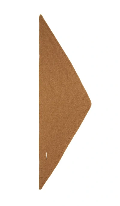 Hat Attack Triangle Knit Scarf In Camel