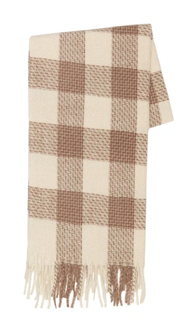 Hat Attack Foundry Check Scarf In Ivory Combo