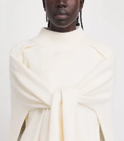 Source Unknown Wool Cape Noa Sweater In White